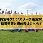 【高円宮杯プリンスリーグ東海2019】結果速報と順位表はこちら！