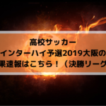 高校サッカーインターハイ予選2019大阪の結果速報はこちら！（決勝リーグ）