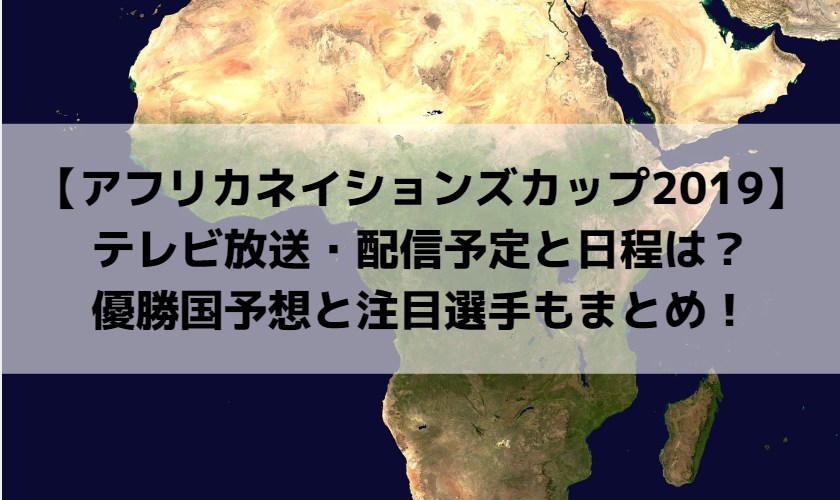 【アフリカネイションズカップ2019】テレビ放送・配信予定と日程は？優勝国予想と注目選手もまとめ！