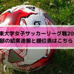 【関東大学女子サッカーリーグ戦2019】2部の結果速報と順位表はこちら！