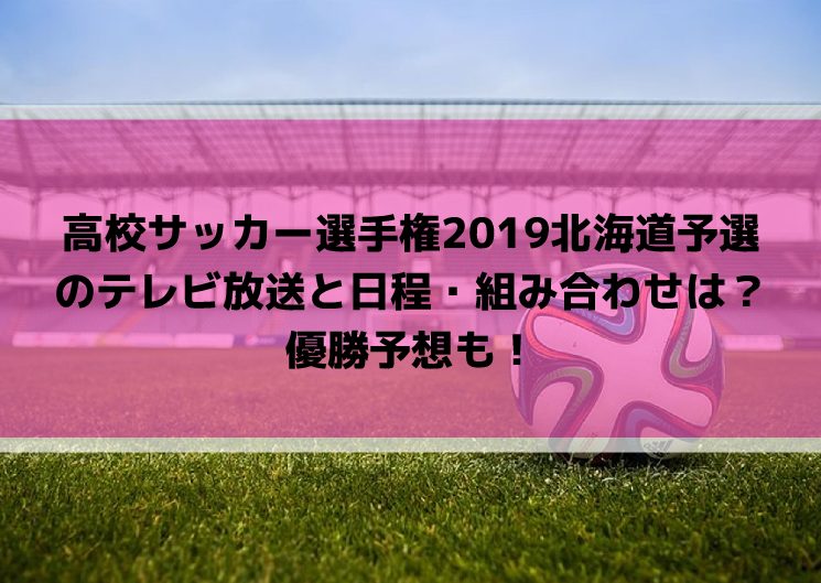 高校サッカー選手権19北海道予選の日程 組み合わせとテレビ放送は 優勝予想も Center Circle