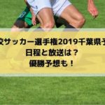 高校サッカー選手権2019千葉県予選の日程・組み合わせとテレビ放送は？優勝予想も！