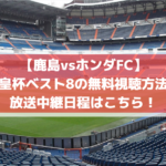 【鹿島vsホンダFC】天皇杯ベスト8の無料視聴方法と放送中継日程はこちら！