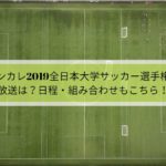 インカレ2019全日本大学サッカー選手権の放送は？日程・組み合わせもこちら！