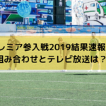 プレミア参入戦2019結果速報！組み合わせとテレビ放送・ネット配信は？
