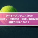 タイオープンテニス2020無料ネット中継放送・見逃し動画配信の視聴方法はこちら！