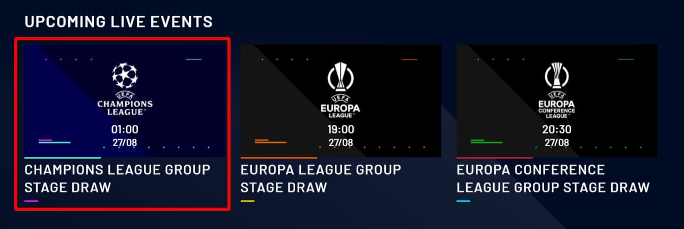UEFAtvでのチャンピオンズリーグ_ヨーロッパリーグ_カンファレンスリーグの組み合わせ抽選会配信 (1)