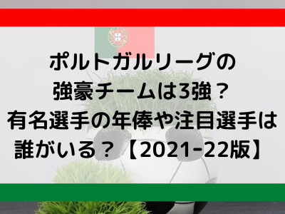 ポルトガルリーグの強豪チームは3強 有名選手の年俸や注目選手は誰がいる 21ｰ22版 Center Circle