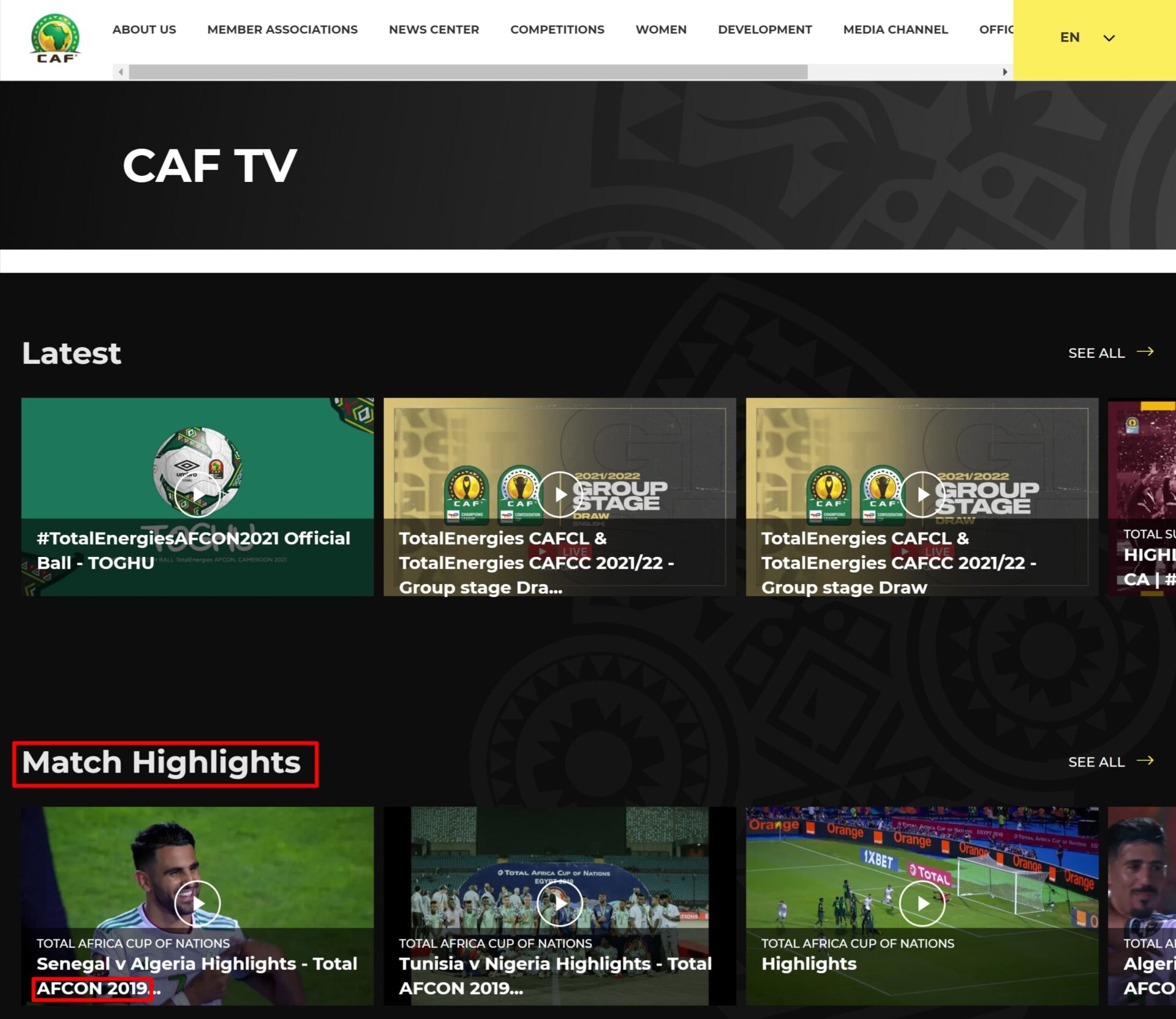 CAFTV_アフリカサッカー連盟_公式サイト (1)