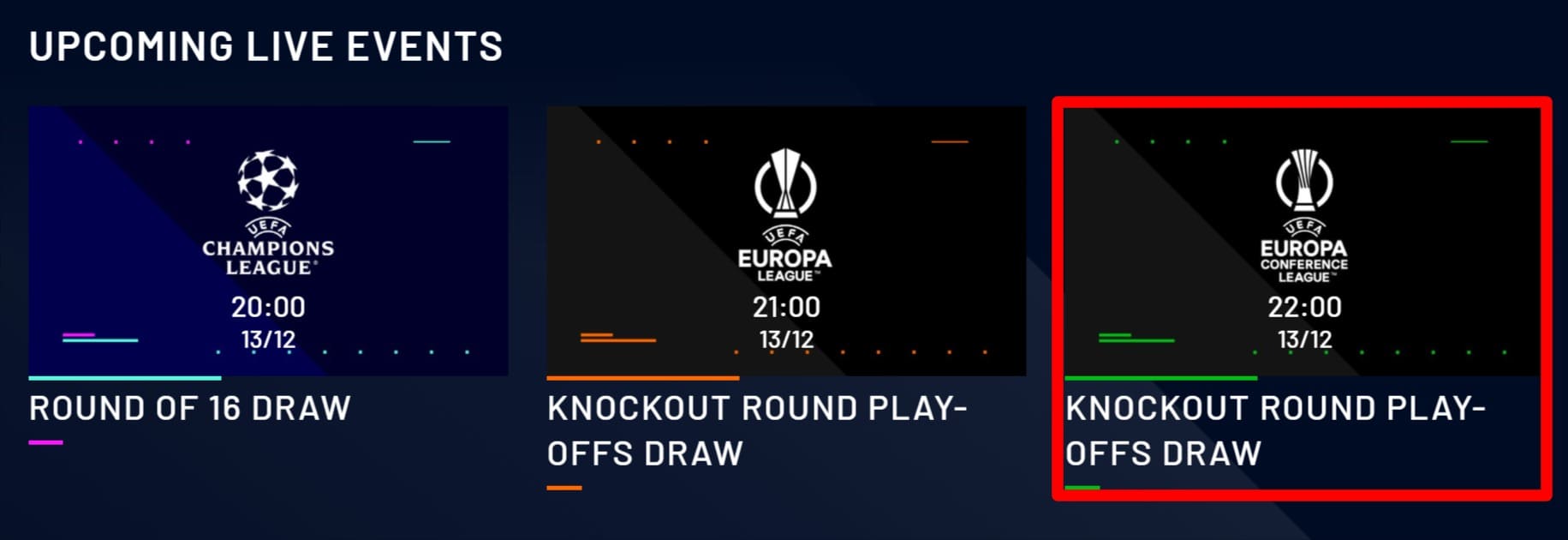 UEFATV_UEFAカンファレンスリーグ‗決勝トーナメントプレーオフ組み合わせ抽選会のライブ配信 (1)