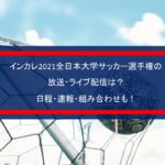 インカレ2021全日本大学サッカー選手権の放送・ライブ配信は？日程・速報・組み合わせも！