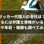 サッカー代理人の会社は？なるには弁護士資格がいる？仕事や年収・報酬も調べてみた！