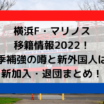 横浜Fマリノス移籍情報2022！来季補強の噂と新外国人は？新加入・退団まとめ！