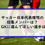 サッカー日本代表理想の招集メンバーは？DF・GKに選んでほしい選手は誰？