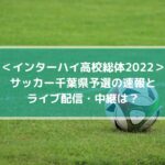 インターハイ高校総体2022サッカー千葉予選の速報とライブ配信・中継は？
