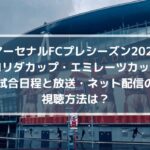 アーセナルプレシーズン2022日程と放送・ネット配信の視聴方法は？