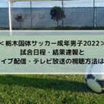 栃木国体サッカー成年男子2022の結果速報！ライブ配信・テレビ放送の視聴方法は？