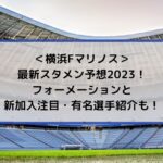 横浜Fマリノスの最新スタメン予想2023！フォーメーションと新加入注目・有名選手紹介も！