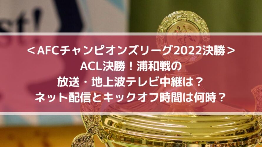 ACL決勝！浦和戦の放送・地上波テレビ中継は？配信とキックオフ時間は何時？