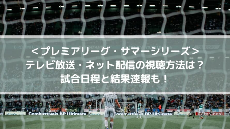 プレミアリーグ・サマーシリーズの放送・配信の視聴方法は？日程と結果速報も！