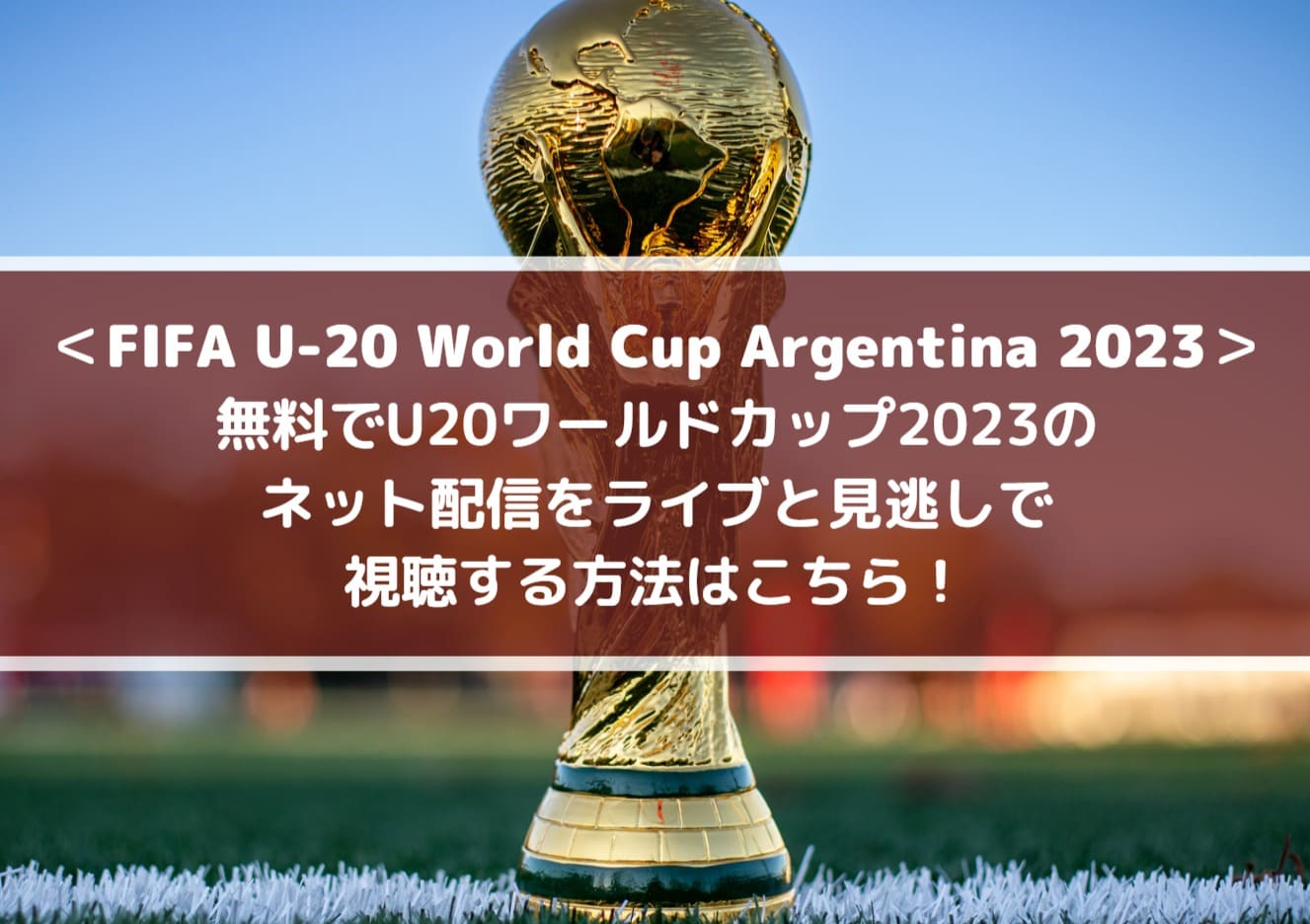 無料でU20ワールドカップ2023のネット配信をライブと見逃しで視聴する方法はこちら！