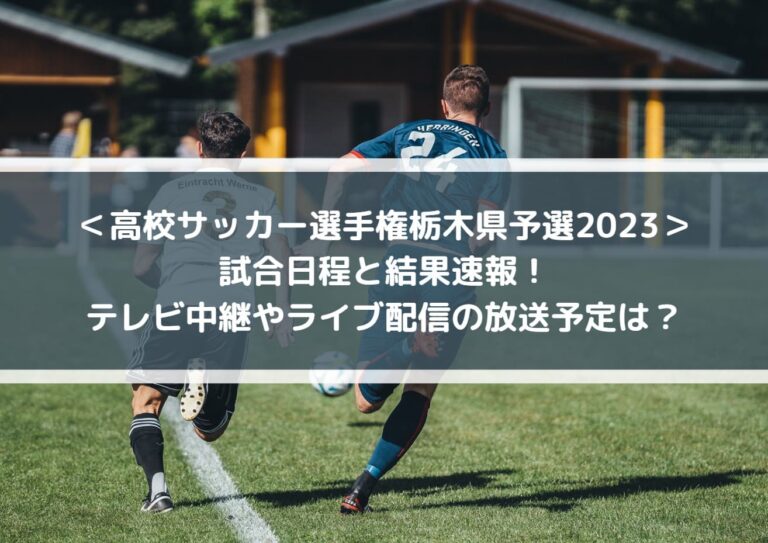 高校サッカー選手権栃木県予選2023の結果速報！テレビ中継やライブ配信の放送予定は？